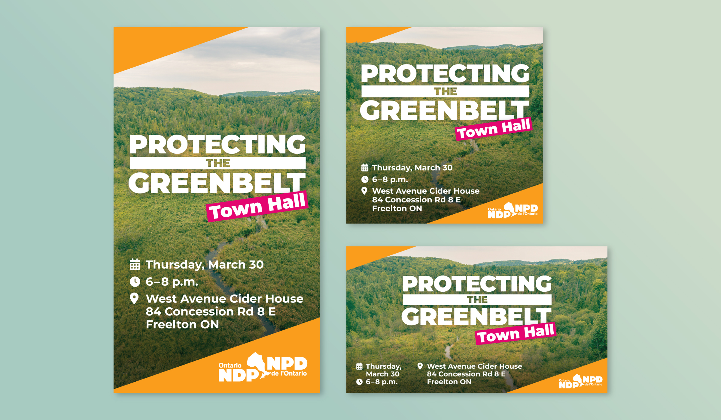 ONDP Greenbelt campaign